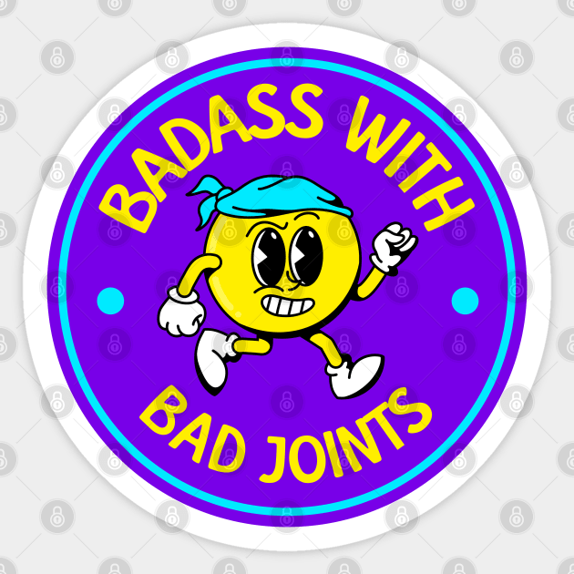 Badass With Bad Joints - Rheumatoid Arthritis - Funny RA Sticker by Football from the Left